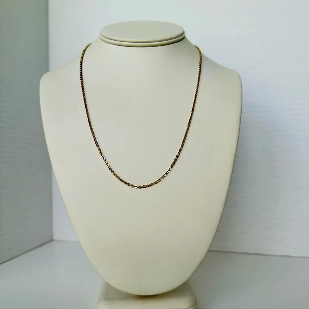 Vintage BALESTRA Solid 18k Italian Yellow Gold 20” Cable Chain Necklace, 4.9g